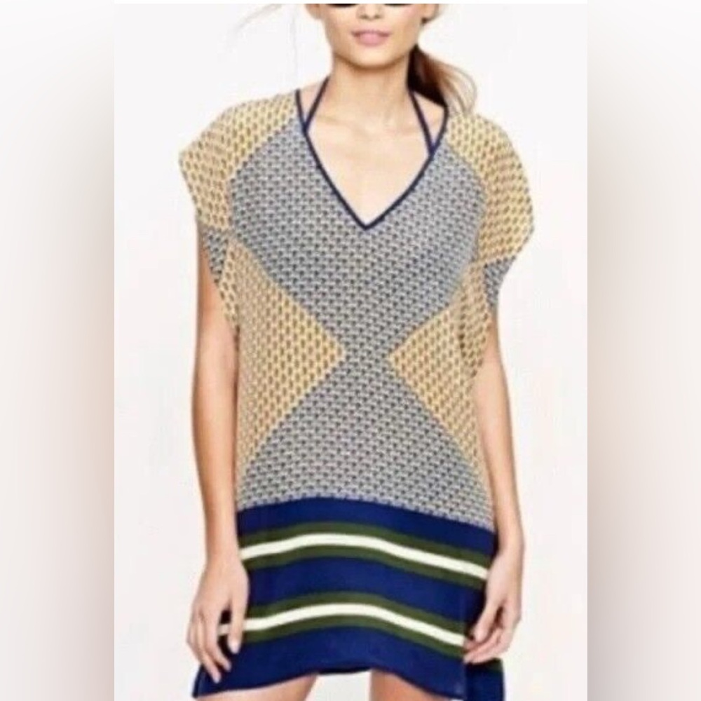 J. Crew Silk Abstract Diamond
Tunic Beach Cover Up size Medium